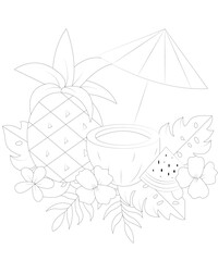 Cocktail coloring book for kids