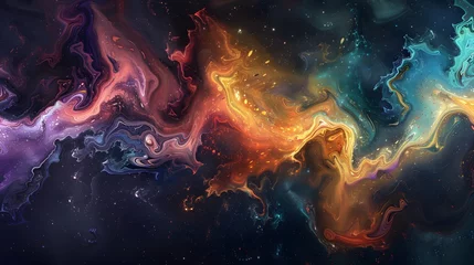 Foto op Canvas Colorful abstract universe wallpaper. © KHF