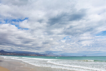 beach and sea, beach with sky