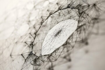 : Delicate linework weaves a complex web of shapes