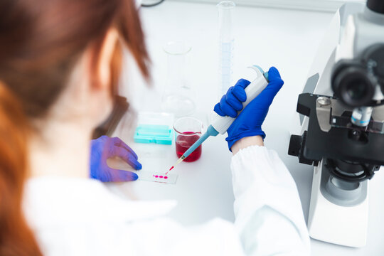 Female scientist researcherworking on biotech laboratory