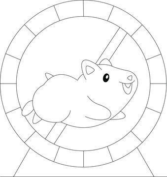 Hamster coloring pages for KDP