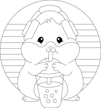 Hamster coloring pages for KDP
