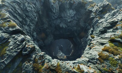 Illustrate the excitement of a wide-angle view adventure in a dynamic 3D rendering Use CG techniques to portray a breathtaking, immersive environment filled with depth and motion - obrazy, fototapety, plakaty