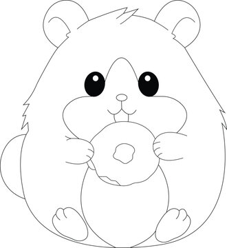 Hamster coloring pages for KDP