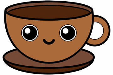 cup of coffee silhouette vector