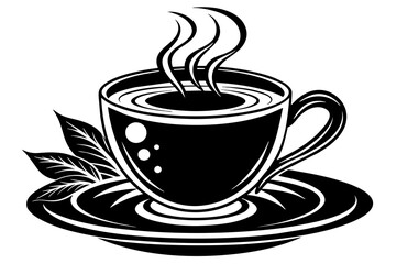 cup of coffee silhouette vector