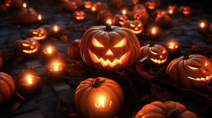 Halloween lantern pumpkins. Halloween day
