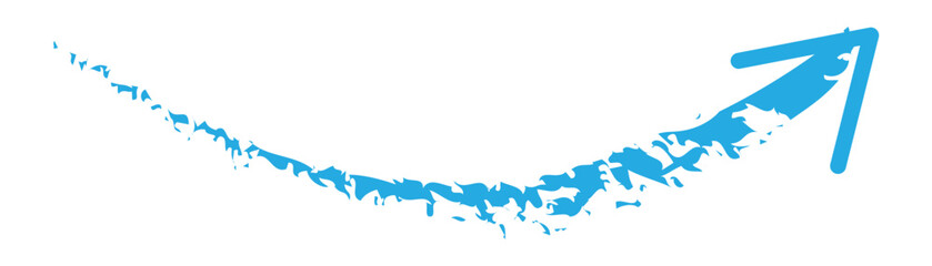 Grunge arrows collection. Set of hand drawn grunge arrow. Grungy brushes realistic. Black sketch handmade watercolor doodle arrow on white background in eps 10.