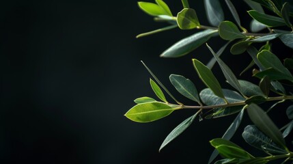 Branch of a Tree With Green Leaves