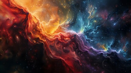 Colorful abstract universe wallpaper.