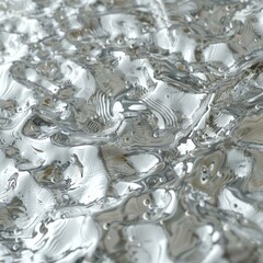 Capturing the detailed beauty of rainwater through intricate patterns on a reflective surface in a close up shot