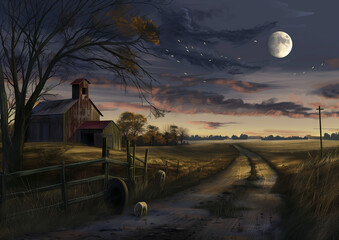 Southern gothic vibe - Concept of rural life, Americana, and storytelling