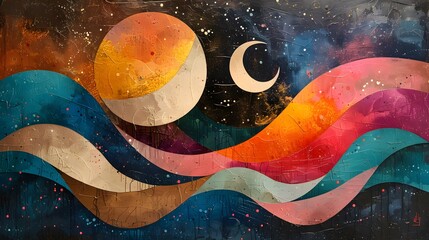Obraz premium Colorful abstract universe wallpaper.