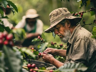 Coffee Cherry Farm in Guatemala, Agricultural Landscape