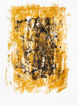 Abstract Art paiting in Gold and black