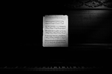 black and white music sheet
