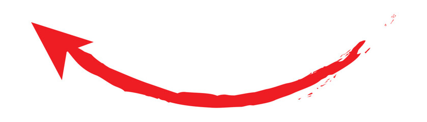 Grunge arrow. Brush painted arrow with marker texture. Vector illustration isolated in white background in eps 10.