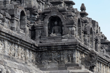 Borobudur Temple Buddha Statue front view