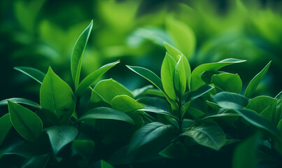 A close up of a bunch of green leaves