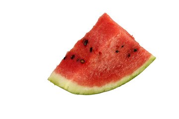Watermelon, a staple food and natural fruit, is shown on a white background