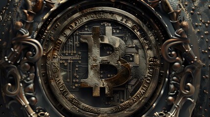 Cryptocurrency Elegance: Steampunk Bitcoin in Artistic Detail