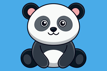 Panda sit Icon Illustrations & Vectors