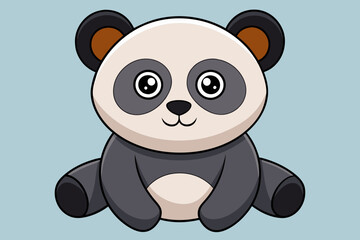 Panda sit Icon Illustrations & Vectors