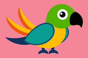 parrot silhouette vector style