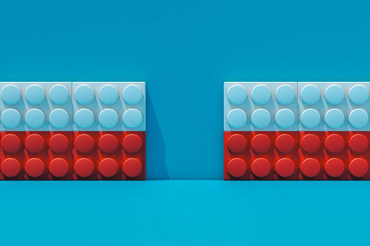 Red and White plastics Blocks