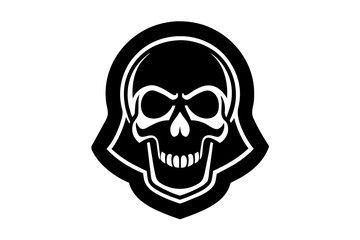 skull icon Silhouette vector illustration white background
