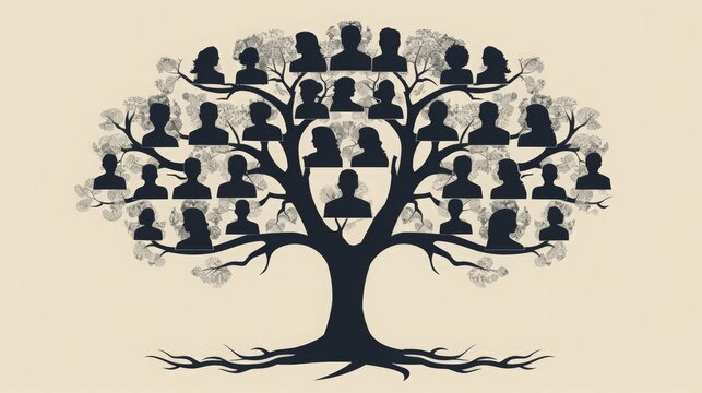 A family tree, also called a genealogy or a pedigree chart, is a chart representing family relationships in a conventional tree structure.