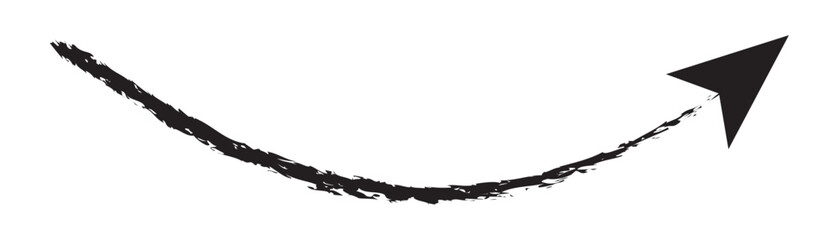 Grunge arrows collection. Set of hand drawn grunge arrow. Grungy brushes realistic.  Sketch handmade watercolor doodle arrow in eps 10.