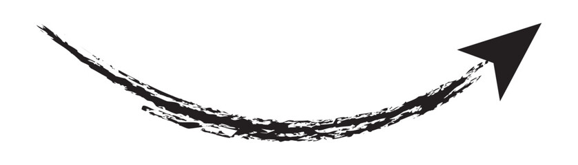 Brush stroke arrows. Rough paintbrush marks different shapes, messy paint splatter textures, hand drawn graffiti pointers. red arrow brush grunge. Marker, pen brush stroke. in eps 10.