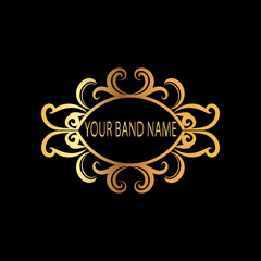 Web Creative Initial letter brand name logo design with modern business vector template. Creative isolated brand name monogram logo design with new latter logo golden color
