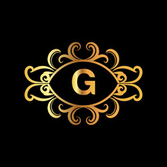 Web Creative Initial letter g logo design with modern business vector template. Creative isolated g monogram logo design with new latter logo golden color
