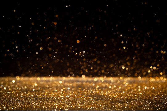 Abstract of christmas and bokeh light with glitter background