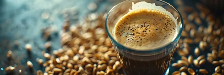 Badkamer foto achterwand Barley Coffee and Grains, Rustic Beverage Concept © Stefano