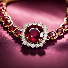Regal Ruby and Diamond Necklace
