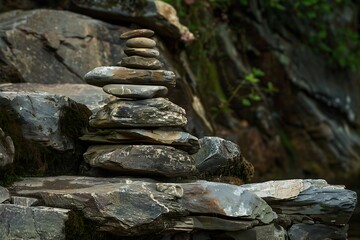 : Stacked stones, decreasing in size