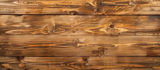 Background texture of a brown pine wood plank - obrazy, fototapety, plakaty