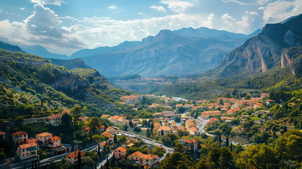 Panoramic View of Medellin, Colombia With Scenic Overlook at Daytime