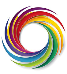 Obraz premium Bright rainbow colored circular frame, symbolizing LGBT pride and diversity, suitable for events and social themes.