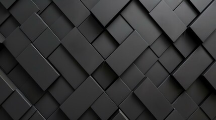 Dark geometric shapes. 3D rendering. Abstract background.