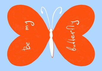 Heart shaped butterfly