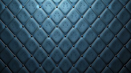 Blue leather texture with silver rivets. Useful as a background for luxury concepts.