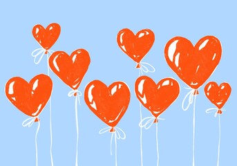 Heart shaped balloons 