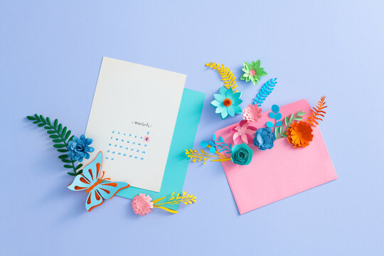 Calendar for the month of March with mark at 8th March