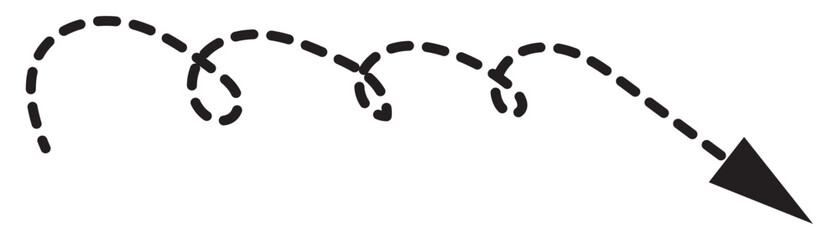 Hand drawn arrow. Vector doodle icon. lack arrow. Vector illustration in white background in eps 10.