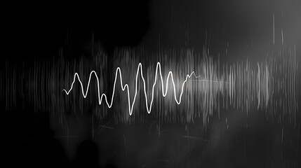 Obraz premium Abstract Light Heartbeat Monitor Pattern on a Dark Background